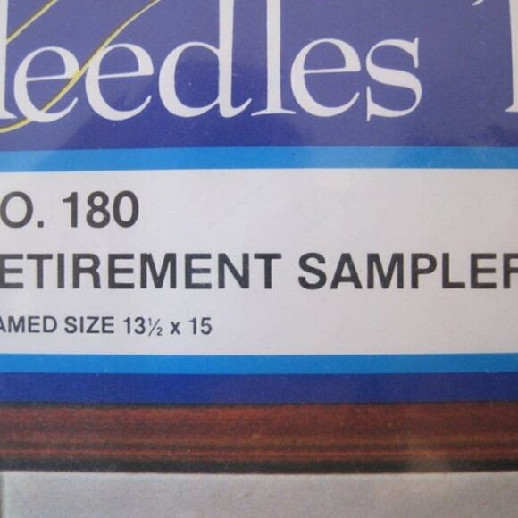 Embroider Kit Retirement Sampler Needles 'n Hoops - Picture 3 of 3